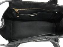 1円 ■美品■ PRADA プラダ カナパ キャンバス 2WAY ハンドバッグ トート ショルダー 斜め掛け 肩掛け レディース ブラック系 FC3771_画像5