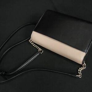 1円 ■美品■ kate spade ケイトスペード WLR00635 レザー ウォレットバッグ ショルダー 斜め掛けかばん レディース ブラック系 BJ2193の画像3