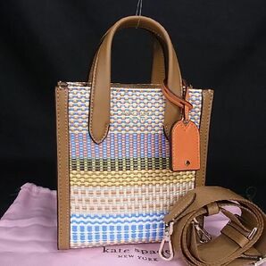 1円 ■新品■未使用■kate spade ケイトスペード K7772 マンハッタン キャンバス 2WAY ハンドバッグ ショルダー マルチカラー BG1390の画像1