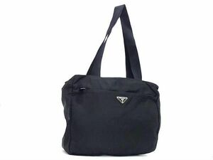 1円 ■美品■ PRADA プラダ テスートナイロン トートバッグ ショルダーバッグ 肩掛けかばん メンズ レディース ブラック系 AX5880