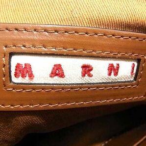 1円 ■極美品■ MARNI マルニ ラフィア ロープハンドル クロスボディ ワンショルダーバッグ レディース ブラウン系 FB0024の画像6