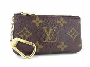 1円 ■極美品■ LOUIS VUITTON ルイヴィトン M62650 モノグラム ポシェット クレ コインケース コインパース 小銭入れ ブラウン系 AY0830