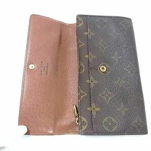 1円 LOUIS VUITTON ルイヴィトン M61725 モノグラム ポシェット ポルトモネ クレディ 二つ折り 長財布 ウォレット ブラウン系 BF6946の画像3