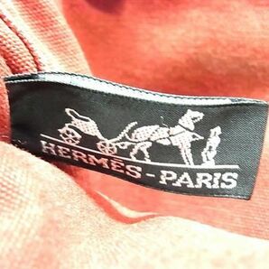 1円 ■美品■ HERMES エルメス フールトゥMM キャンバス シルバー金具 ハンドバッグ トートバッグ メンズ レディース レッド系 AW6811の画像6