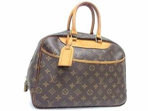 1円 LOUIS VUITTON ルイヴィトン M47270 モノグラム ドーヴィル ハンドバッグ トートバッグ レディース ブラウン系 FA4019