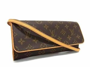 1円 ■極美品■ LOUIS VUITTON ルイヴィトン M51852 モノグラム ポシェットツインGM 2WAY ショルダーバッグ クラッチ ブラウン系 FA3791