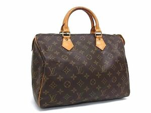 1円 ■美品■ LOUIS VUITTON ルイヴィトン M41526 モノグラム スピーディ30 ハンドバッグ トート ミニボストンバッグ ブラウン系 FA3788