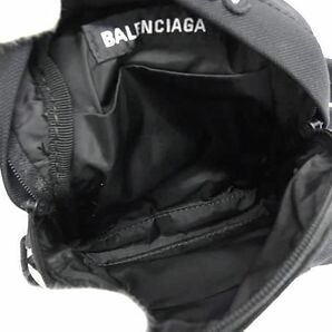 1円 ■新品同様■ BALENCIAGA バレンシアガ 656328 オーバーサイズド ミニバックパック ナイロン ショルダーバッグ ブラック系 FA3798の画像5