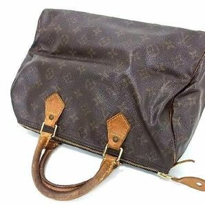 1円 LOUIS VUITTON ルイヴィトン M41526 モノグラム スピーディ30 ハンドバッグ ミニボストンバッグ レディース ブラウン系 AX3526の画像3