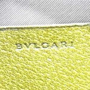 1円 ■美品■ BVLGARI ブルガリブルガリ レザー クロスボディ ショルダーバッグ ポシェット 斜め掛け レディース カーキ系 AV5581の画像6