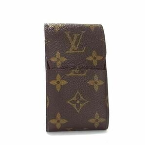 1円 ■美品■ LOUIS VUITTON ルイヴィトン M63024 エテュイ モノグラム シガレットケース 煙草ケース マルチケース ブラウン系 BF7118の画像1