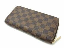 1円 ■美品■ LOUIS VUITTON ルイヴィトン N60015 ダミエ ジッピーウォレット ラウンドファスナー 長財布 ウォレット ブラウン系 FC3787_画像2