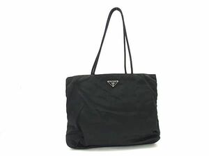 1円 ■美品■ PRADA プラダ テスートナイロン ハンドバッグ トートバッグ レディース メンズ ブラック系 BJ2438