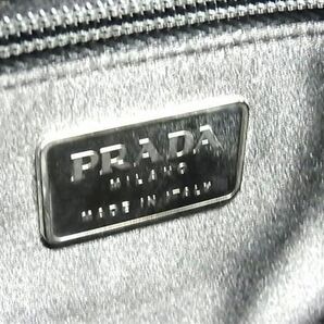 1円 ■美品■ PRADA プラダ B9467 レザー ポーチ付き トートバッグ ショルダーバッグ 肩掛けかばん レディース ブラック系 FA3996の画像6