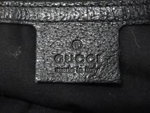 1円 GUCCI グッチ 153361 GG柄 GGキャンバス×レザー トートバッグ ショルダーバッグ 肩掛け レディース ブラック系 FC4855_画像6