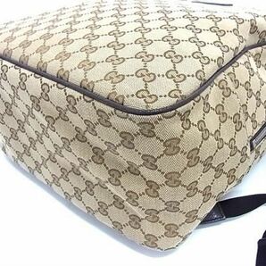 1円 ■美品■ GUCCI グッチ 630914 GG柄 GGキャンバス リュックサック デイパック バックパック メンズ レディース ベージュ系 FA3961の画像4