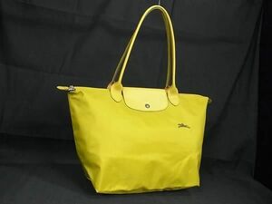 1円 ■極美品■ LONGCHAMP ロンシャン ルプリアージュ クラブ ナイロン 折り畳み式 ハンドバッグ トート マスタードイエロー系 FA5111