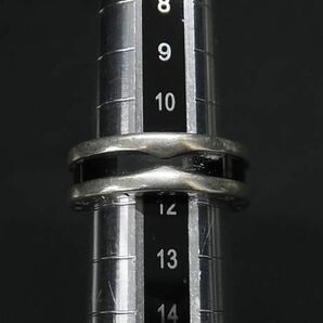 1円 BVLGARI ブルガリ ビーゼロワン セーブザチルドレン SV925 リング 指輪 サイズ52 (約11号) シルバー系×ブラック系 FA3870の画像3