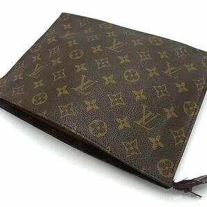 1円 LOUIS VUITTON ルイヴィトン M47542 モノグラム ポッシュトワレット26 クラッチバッグ セカンドバッグ レディース ブラウン系 BJ2298の画像2