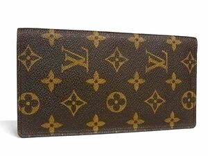 1円 ■美品■ LOUIS VUITTON ルイヴィトン M61823 モノグラム ポルトバルール カルトクレディ 二つ折り 長財布 ブラウン系 FB0214