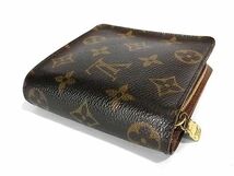 1円 ■美品■ LOUIS VUITTON ルイヴィトン M61667 モノグラム コンパクトジップ 二つ折り 財布 ウォレット レディース ブラウン系 AW5941_画像2