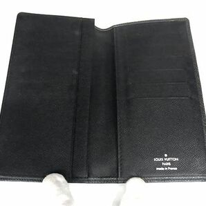 1円 ■美品■ LOUIS VUITTON ルイヴィトン M31002 タイガ ポルトカルトクレディ 二つ折り 長財布 ウォレット メンズ ブラック系 AW4188の画像3