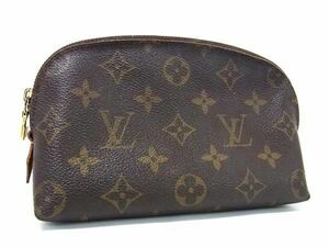 1円 ■美品■ LOUIS VUITTON ルイヴィトン M47515 モノグラム ポシェット コスメティック メイクポーチ マルチケース ブラウン系 AW7344