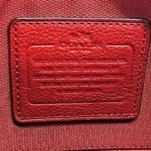 1円 ■美品■ COACH コーチ 33732 スモールターンロックボロー レザー 2WAY クロスボディ ショルダー ハンドバッグ レッド系 BJ2046の画像6