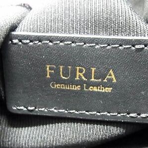 1円 ■美品■ FURLA フルラ レザー 2WAY ワンハンドル ハンドバッグ ワンショルダーバッグ ポシェット 斜め掛けかばん ブラック系 AW7187の画像6