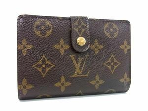 1円 ■美品■ LOUIS VUITTON ルイヴィトン M61663 モノグラム ポルトモネ ビエ ヴィエノワ がま口 二つ折り 財布 ブラウン系 AY0751