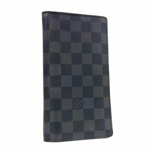 1円 LOUIS VUITTON ルイヴィトン N62665 ダミエグラフィット ポルトフォイユ ブラザ 二つ折り 長財布 ウォレット ブラック系 AY0775の画像1