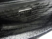 1円 PRADA プラダ B6378 レザー プラスチックチェーン ショルダーバッグ ハンドバッグ 肩掛けかばん レディース ブラック系 BJ2071_画像5