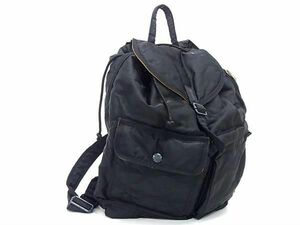 1 jpy # beautiful goods # PORTER Porter nylon pouch type rucksack backpack lady's men's black group FC4782