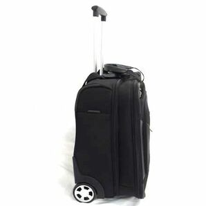 1円 ■美品■ Samsonite サムソナイト ポリエステル×ポリウレタン ダイヤルロック式 2輪 キャリーバッグ スーツケース ブラック系 FA4216の画像2