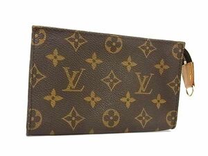 1円 ■美品■ LOUIS VUITTON ルイヴィトン モノグラム バケット用ポーチ マルチケース 小物入れ レディース ブラウン系 AW7910