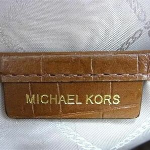 1円 ■美品■ MICHAEL KORS マイケルコース レザー ショルダーバッグ ポシェット 斜め掛けかばん レディース ブラウン系 FA5109の画像6