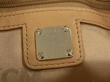 1円 ■美品■ MCM エムシーエム レザー チェーン ワンショルダーバッグ 肩掛け レディース ベージュ系 AZ1387_画像6