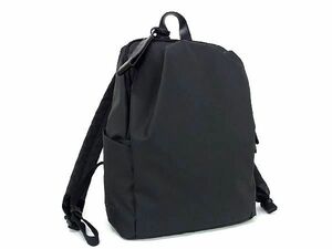 1円 ■新品同様■ PELLE BORSA ペレボルサ ナイロン リュックサック バックパック デイパック メンズ ブラック系 BF4084