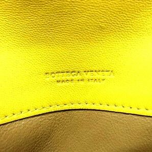 1円 ■美品■ BOTTEGA VENETA ボッテガヴェネタ イントレチャート アイヤーズ レザー×パイソン 二つ折り 長財布 イエロー系 FC1661の画像6