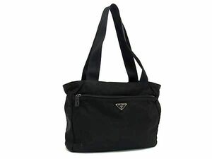 1円 PRADA プラダ テスートナイロン トートバッグ ショルダーバッグ 肩掛け レディース ブラック系 AZ1292