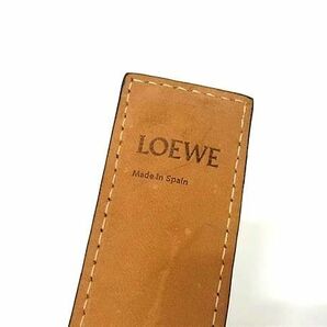 1円 ■美品■ LOEWE ロエベ アナグラム レザー ブレスレット アクセサリー レディース メンズ ブラウン系 AW5678の画像4