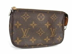 1円 ■美品■ LOUIS VUITTON ルイヴィトン M58009 モノグラム ミニポシェットアクセソワール ポーチ マルチケース ブラウン系 FA3849