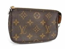 1円 ■美品■ LOUIS VUITTON ルイヴィトン M58009 モノグラム ミニポシェットアクセソワール ポーチ マルチケース ブラウン系 FA3849_画像1