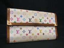 1円 LOUIS VUITTON ルイヴィトン M92659 モノグラムマルチカラー ポルトトレゾール インターナショナル 長財布 アイボリー系 FC2309_画像1