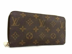 1円 LOUIS VUITTON ルイヴィトン M60017 モノグラム ジッピーウォレット ラウンドファスナー 長財布 メンズ レディース ブラウン系 AW4842