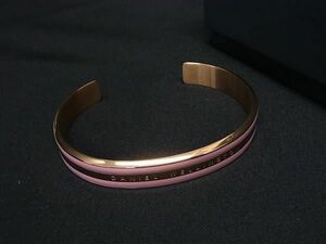 1円 ■極美品■ DANIEL WELLINGTON ダニエルウェリントン ブレスレット バングル アクセサリー レディース ゴールド系×ピンク系 BJ1767