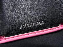 1円 BALENCIAGA バレンシアガ 559121 エブリデイ ミニ レザー 三つ折り 財布 コンパクトウォレット レディース ピンク系 FC4538_画像7