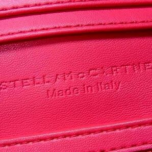 1円 ■美品■ STELLA McCARTNEY ステラ マッカートニー エコレザー 三つ折り 財布 ウォレット 札入れ 小銭入れ ピンク系 AZ1064の画像7