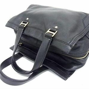 1円 ■新品同様■ MARC JACOBS マークジェイコブス レザー 2WAY トート ショルダー ハンドバッグ 斜め掛けかばん ブラック系 AW7183の画像3