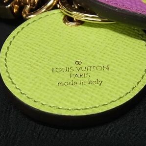 1円 ■美品■ LOUIS VUITTON ルイヴィトン ポルトクレ イリュスト モノグラムジャイアント キーリング キーホルダー パープル系 FC4243の画像3